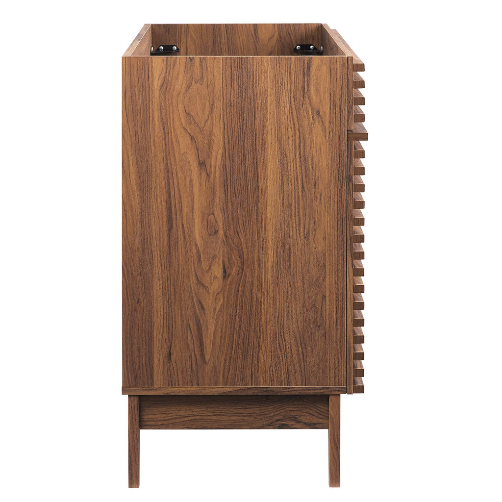 Render 48" Single Sink Compatible (not included) Bathroom Vanity Cabinet - Walnut
