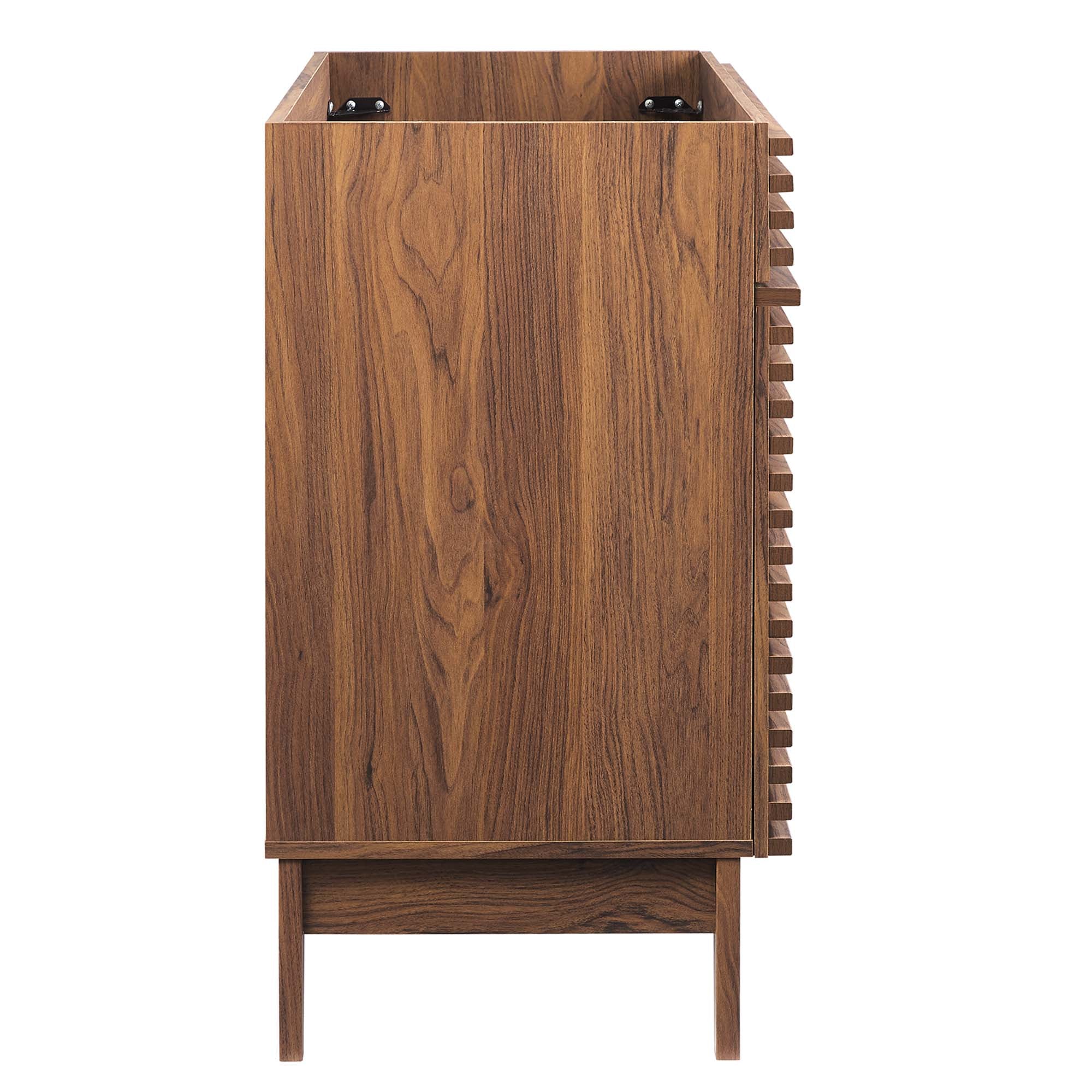 Render 48" Single Sink Compatible (not included) Bathroom Vanity Cabinet - Walnut
