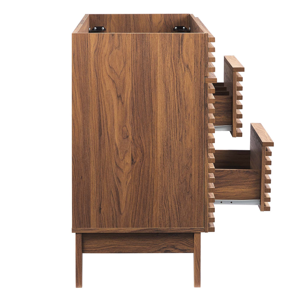 Render 48" Single Sink Compatible (not included) Bathroom Vanity Cabinet - Walnut