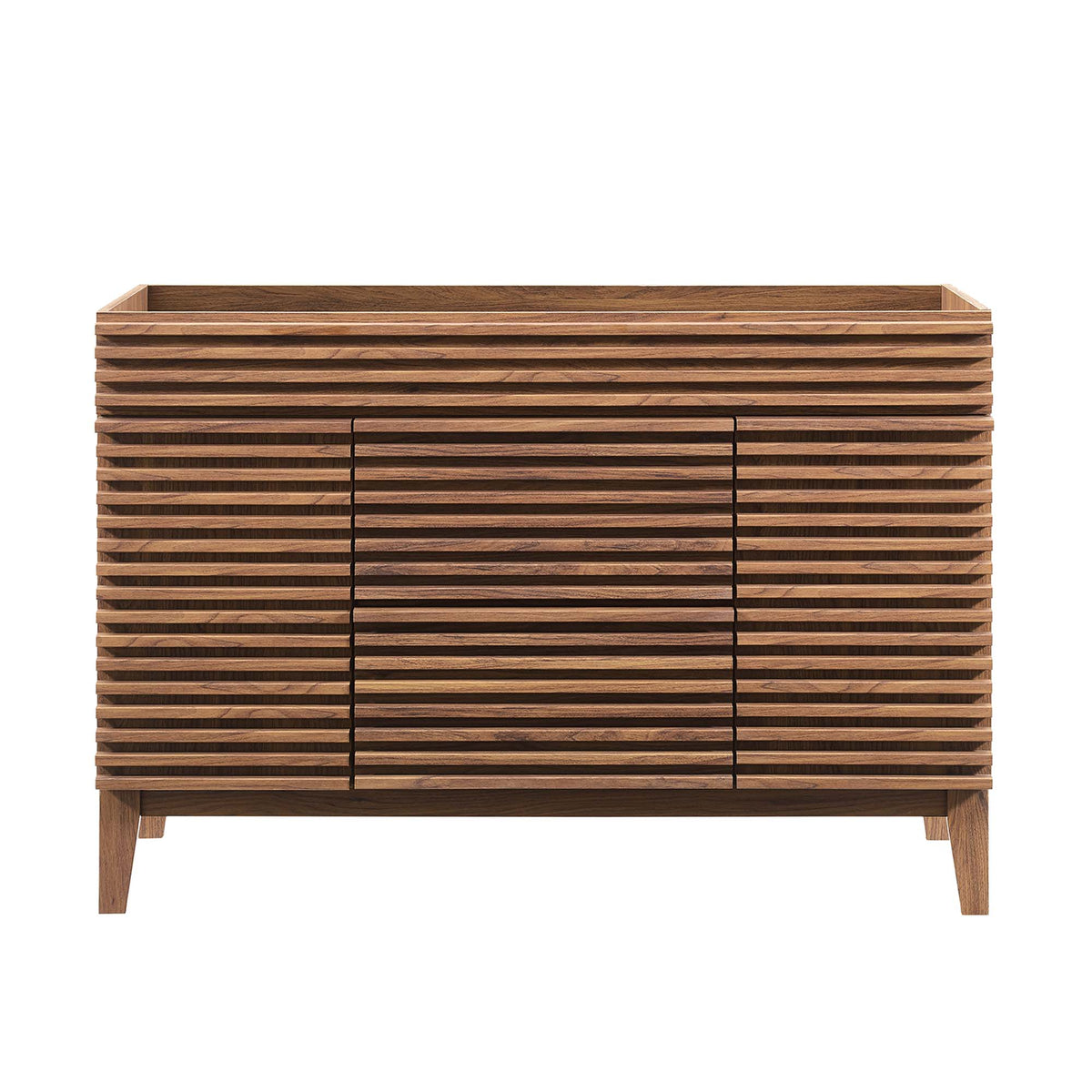 Render 48" Single Sink Compatible (not included) Bathroom Vanity Cabinet - Walnut