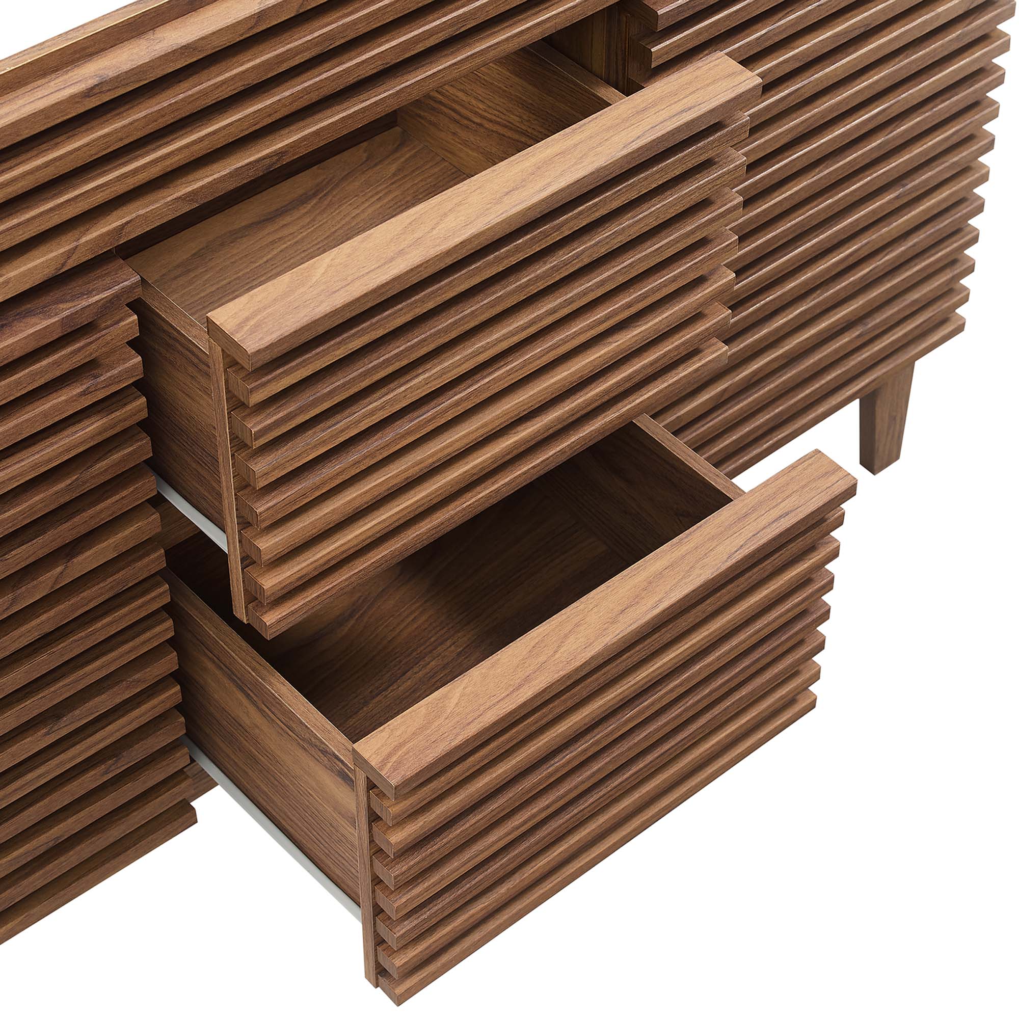 Render 48" Double Sink Compatible (Not Included) Bathroom Vanity Cabinet - Walnut