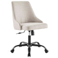 Designate Swivel Upholstered Office Chair - Black Beige