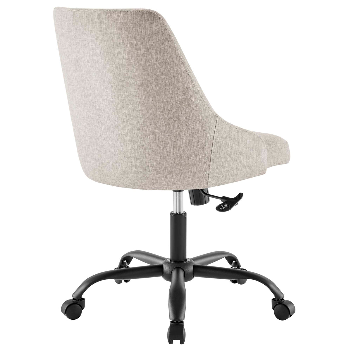 Designate Swivel Upholstered Office Chair - Black Beige