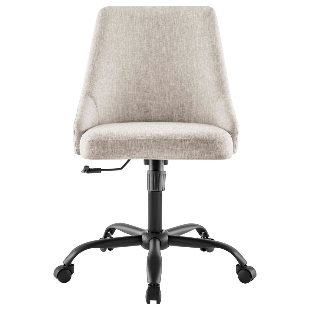 Designate Swivel Upholstered Office Chair - Black Beige