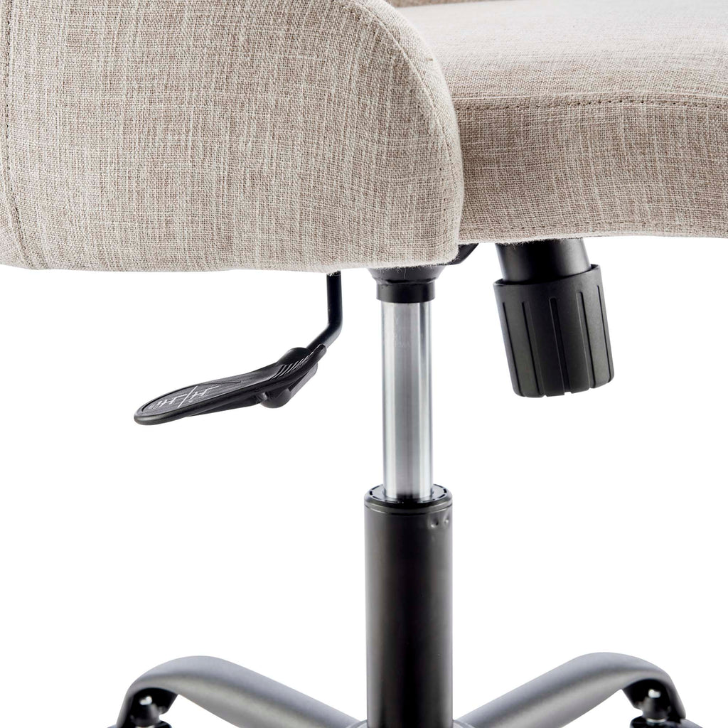 Designate Swivel Upholstered Office Chair - Black Beige