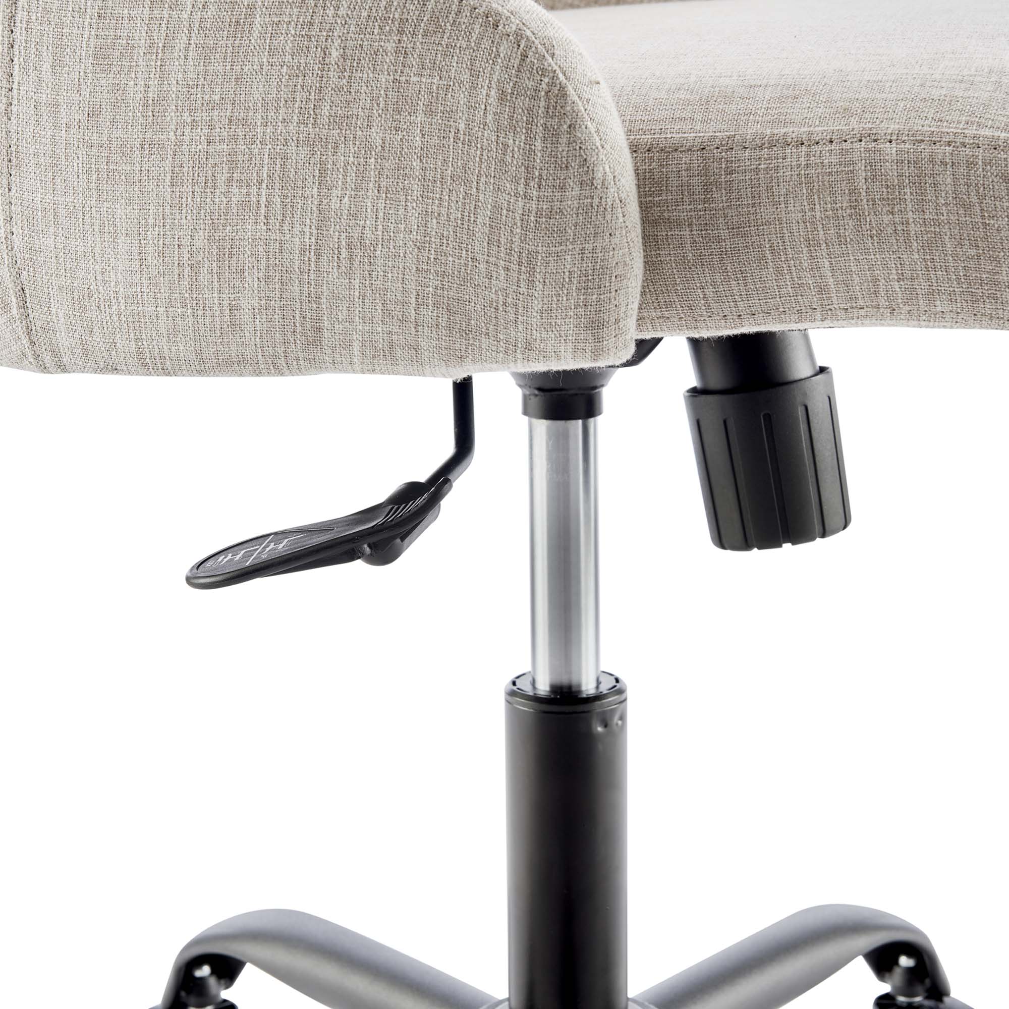 Designate Swivel Upholstered Office Chair - Black Beige