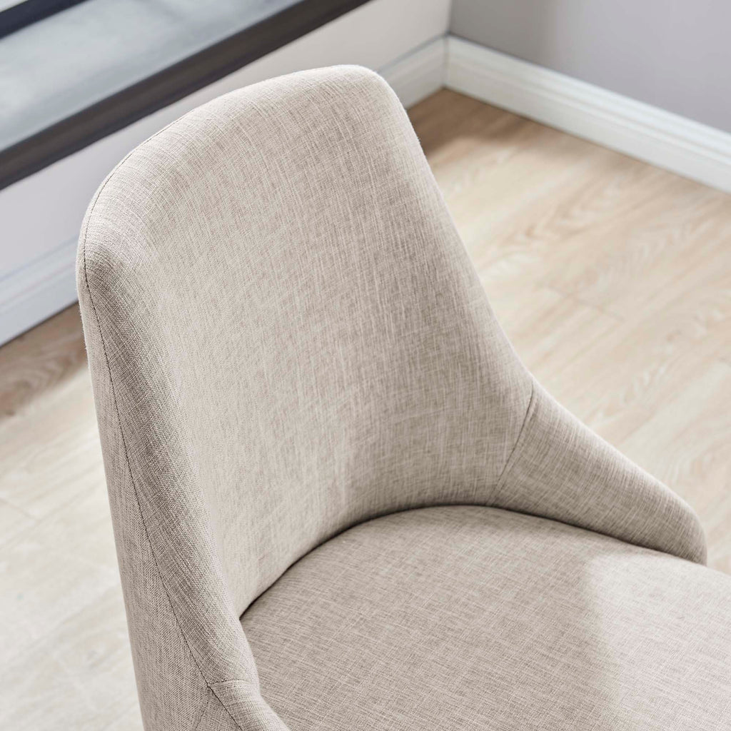 Designate Swivel Upholstered Office Chair - Black Beige