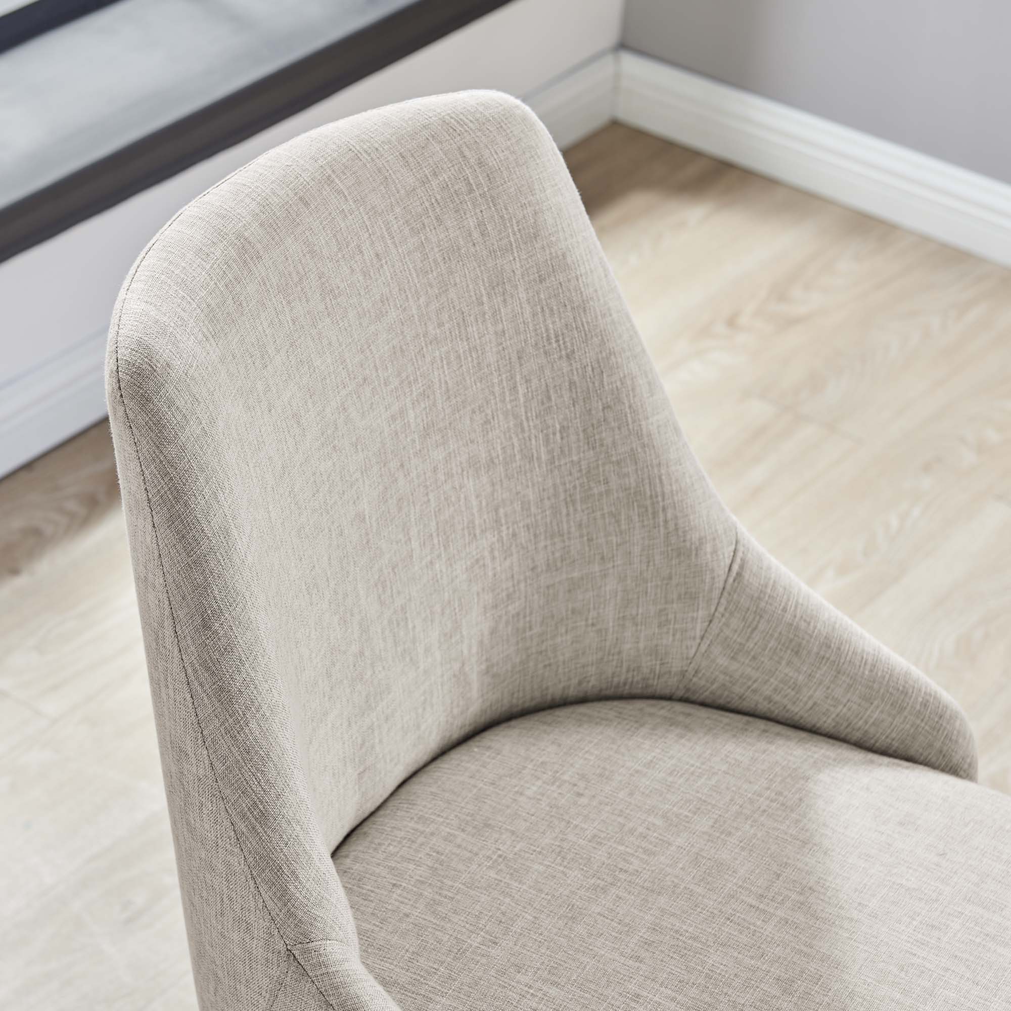 Designate Swivel Upholstered Office Chair - Black Beige