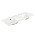 Cayman 48" Double Basin Bathroom Sink - White