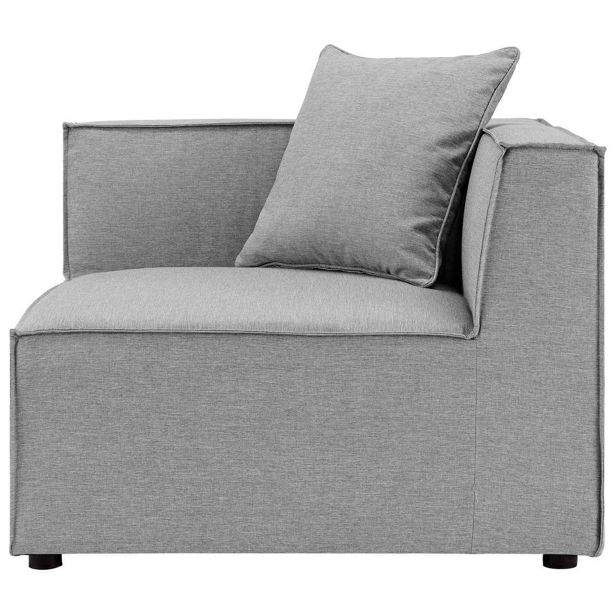 Saybrook 2-Piece Outdoor Patio Upholstered Sectional Sofa Loveseat - Gray
