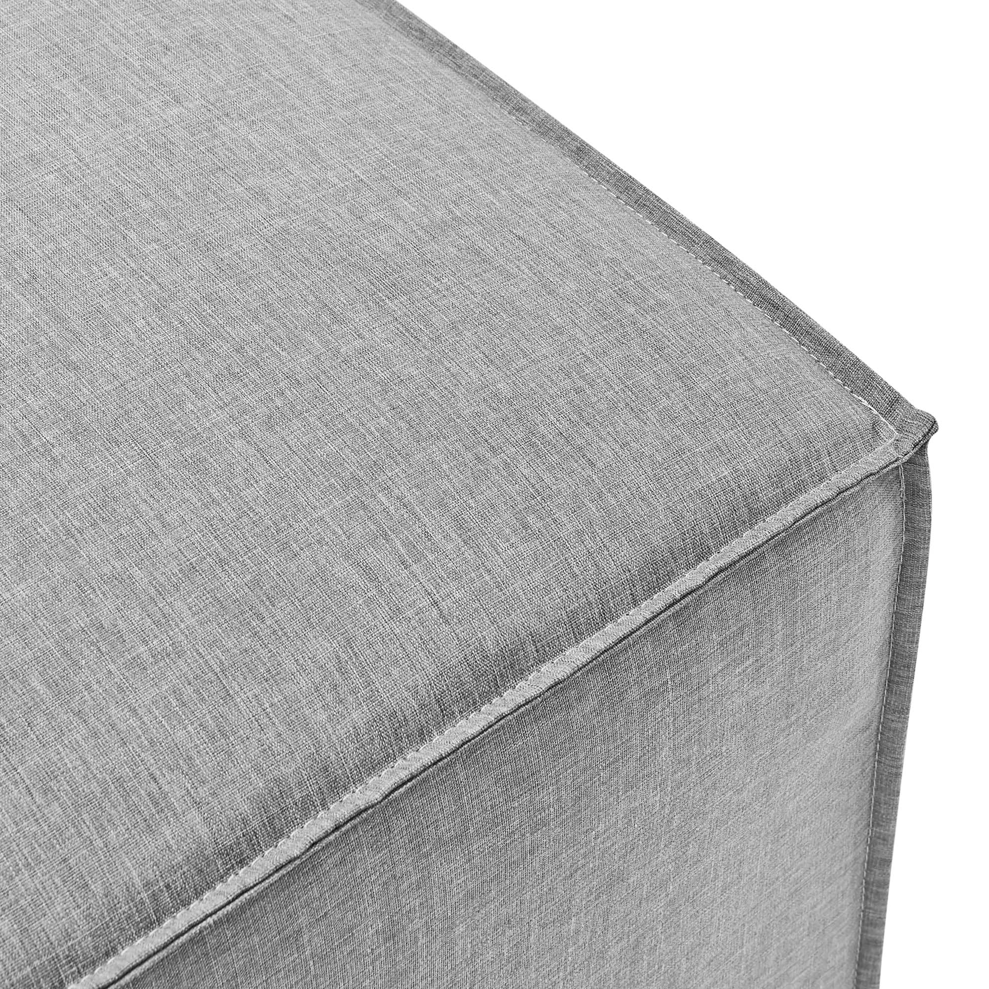 Saybrook Outdoor Patio Upholstered Loveseat and Ottoman Set - Gray