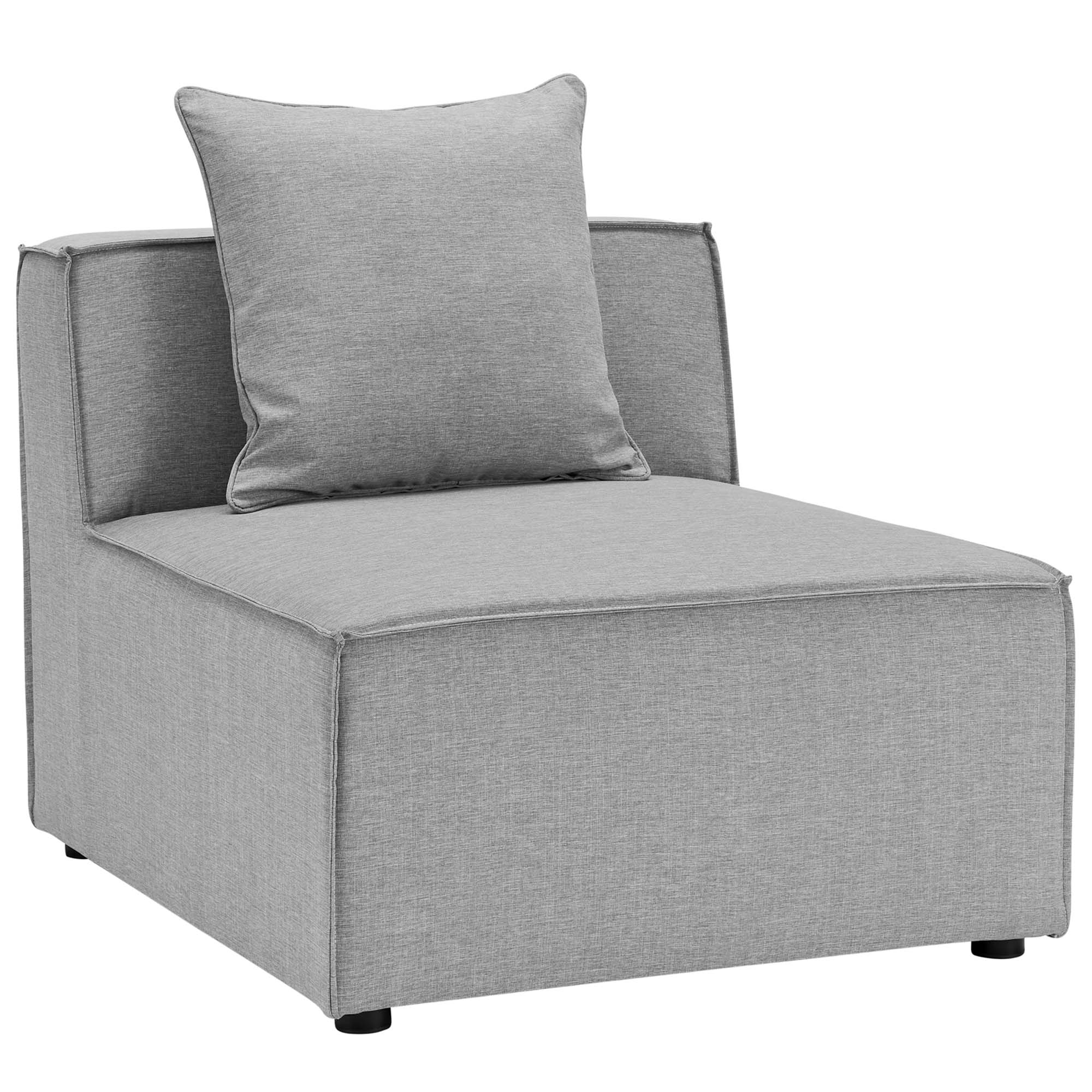 Saybrook 3-Piece Outdoor Patio Upholstered Sectional Sofa - Gray