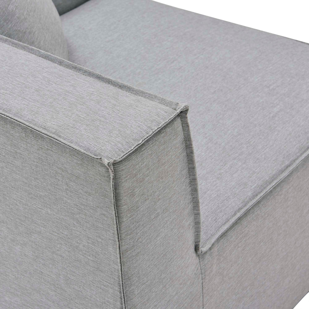 Saybrook 3-Piece Outdoor Patio Upholstered Sectional Sofa - Gray