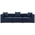 Saybrook 3-Piece Outdoor Patio Upholstered Sectional Sofa - Navy