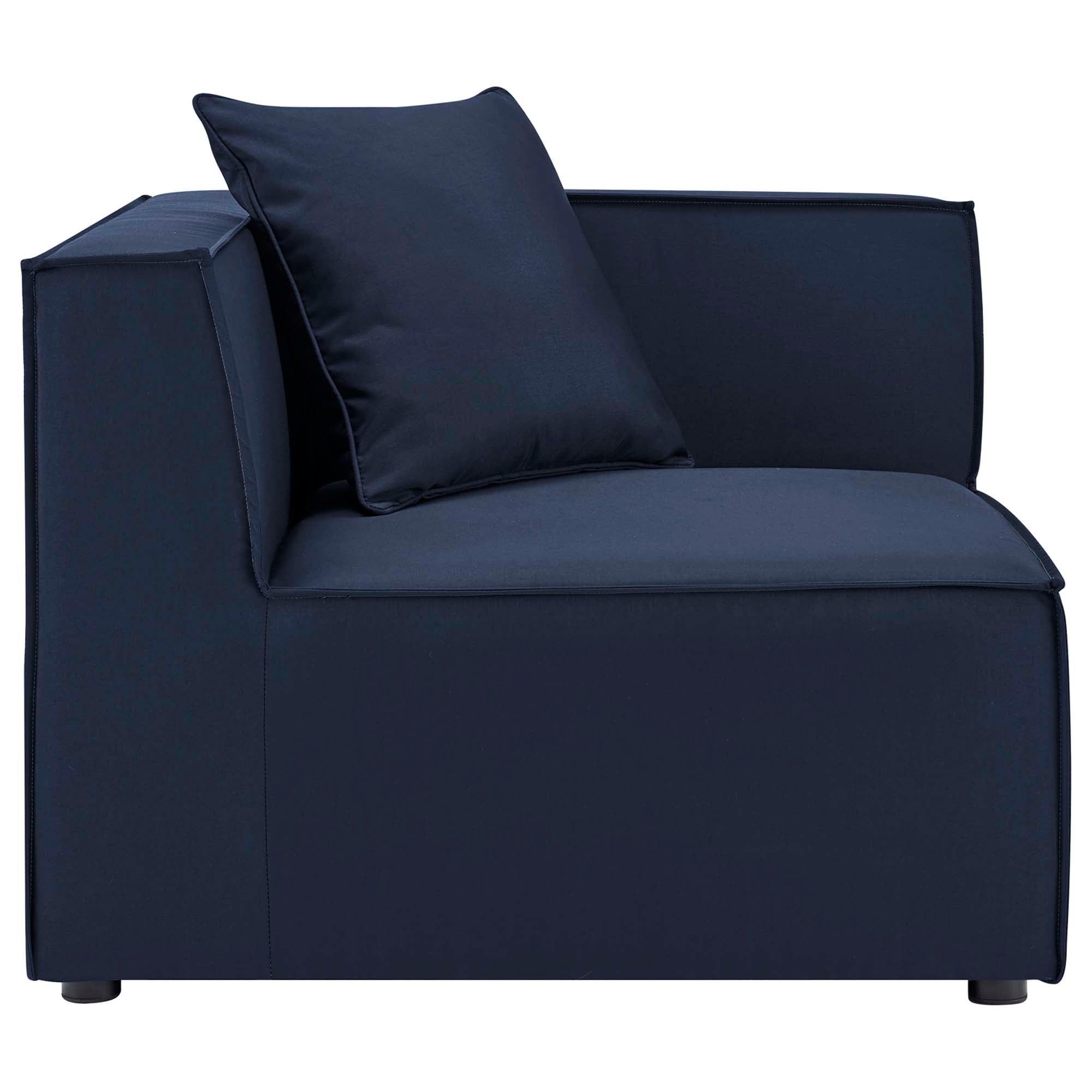 Saybrook 3-Piece Outdoor Patio Upholstered Sectional Sofa - Navy