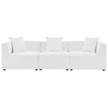 Saybrook 3-Piece Outdoor Patio Upholstered Sectional Sofa - White