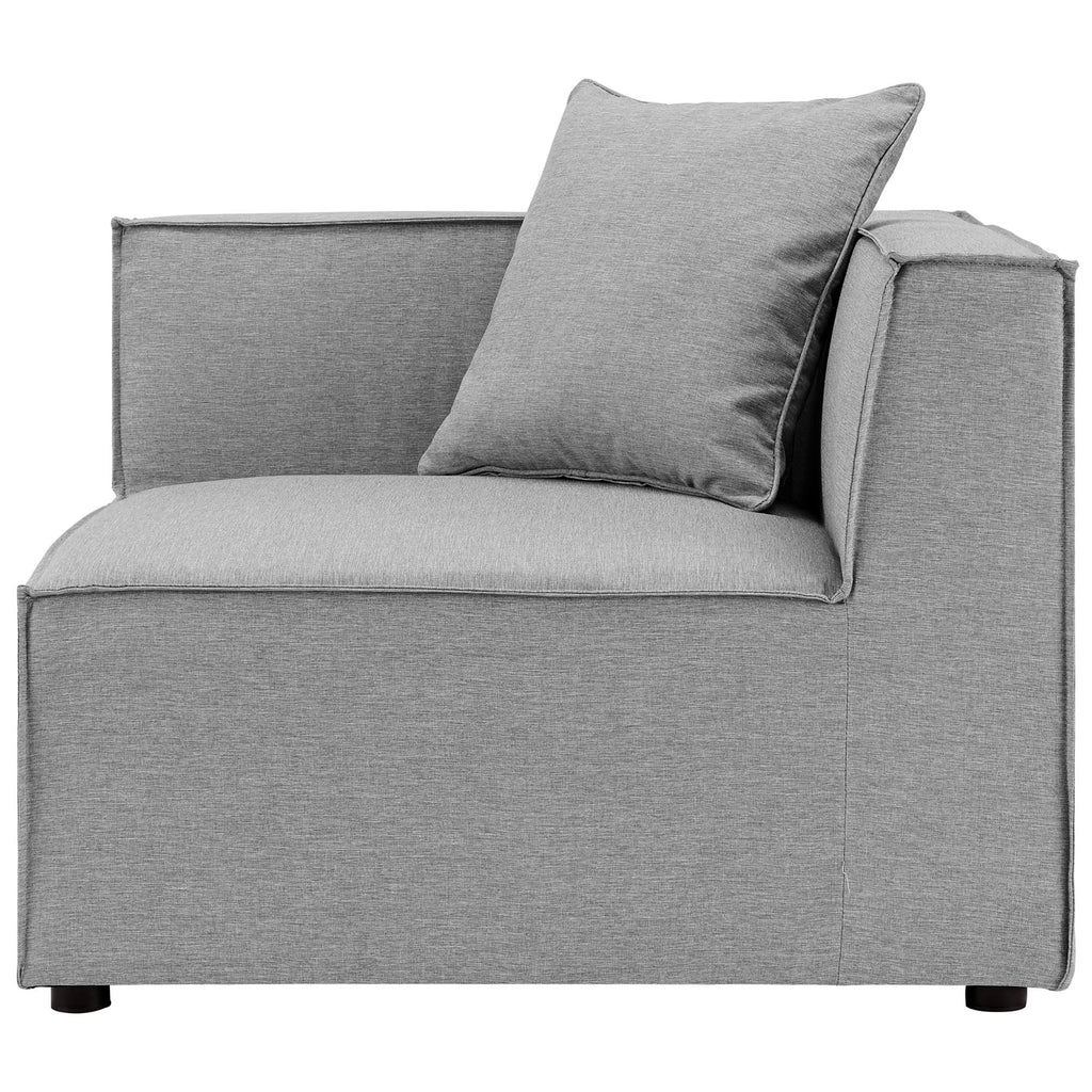 Saybrook 7-Piece Outdoor Patio Upholstered Sectional Sofa - Gray