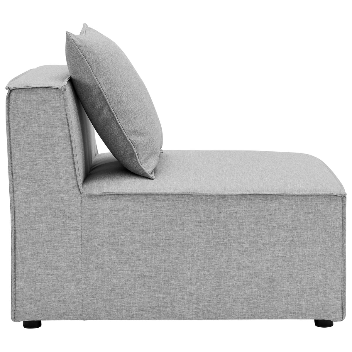 Saybrook 7-Piece Outdoor Patio Upholstered Sectional Sofa - Gray