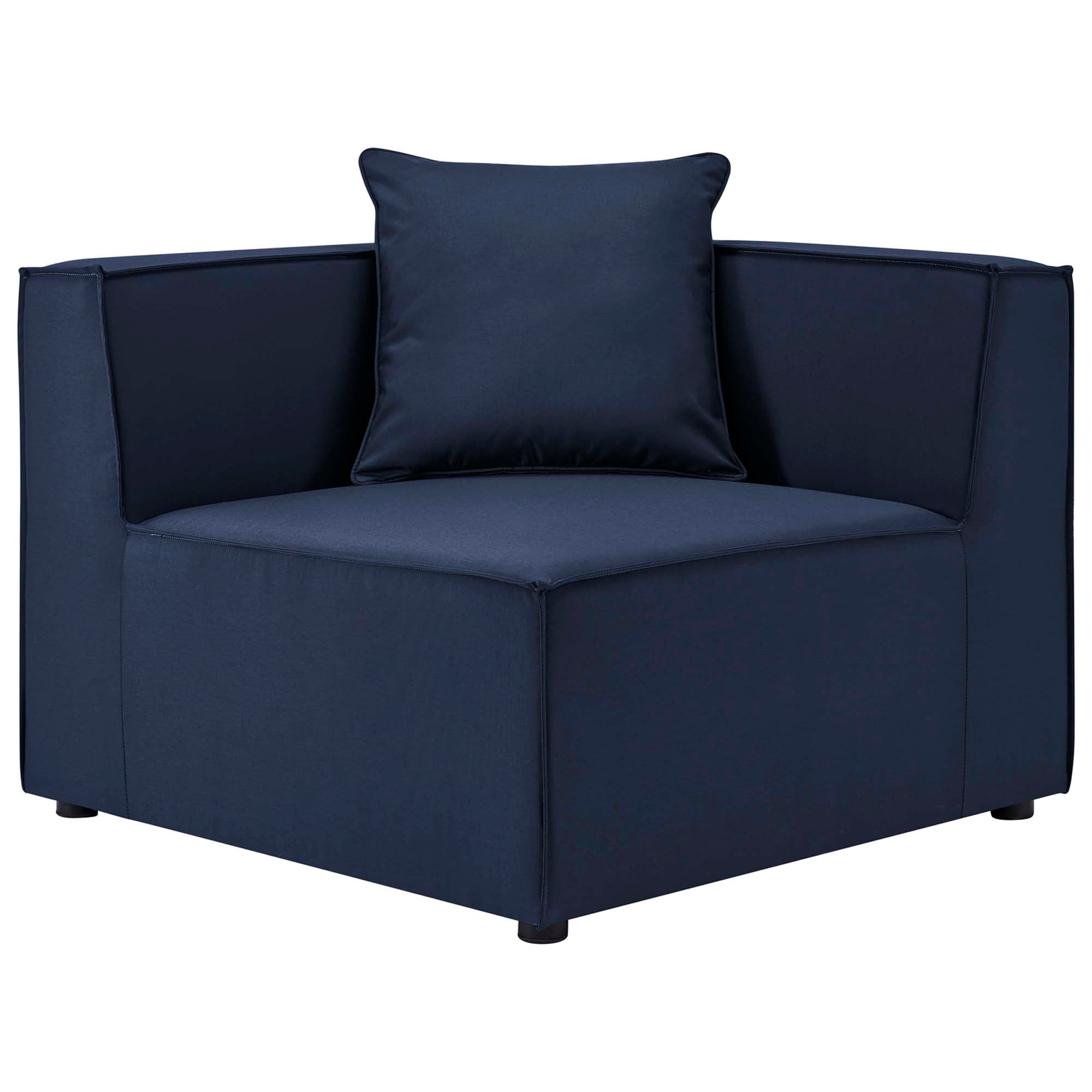 Saybrook 7-Piece Outdoor Patio Upholstered Sectional Sofa - Navy