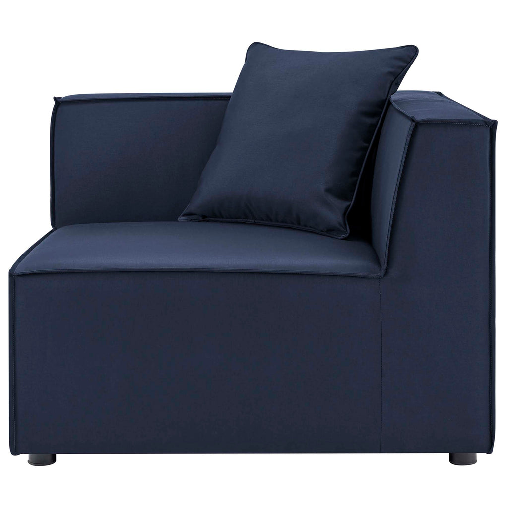 Saybrook 7-Piece Outdoor Patio Upholstered Sectional Sofa - Navy