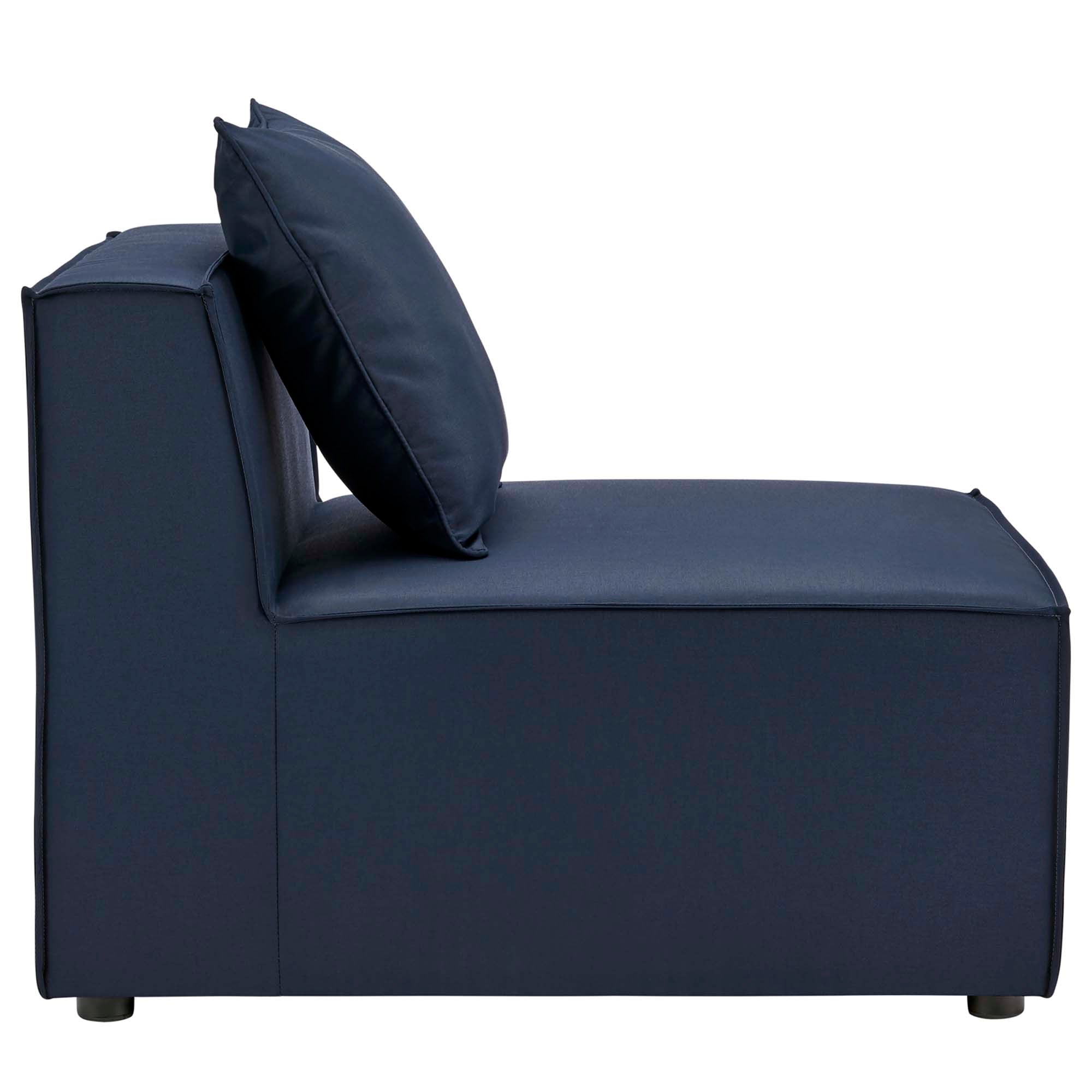 Saybrook 7-Piece Outdoor Patio Upholstered Sectional Sofa - Navy