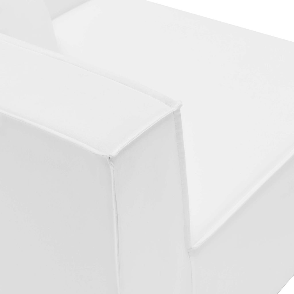 Saybrook 7-Piece Outdoor Patio Upholstered Sectional Sofa - White