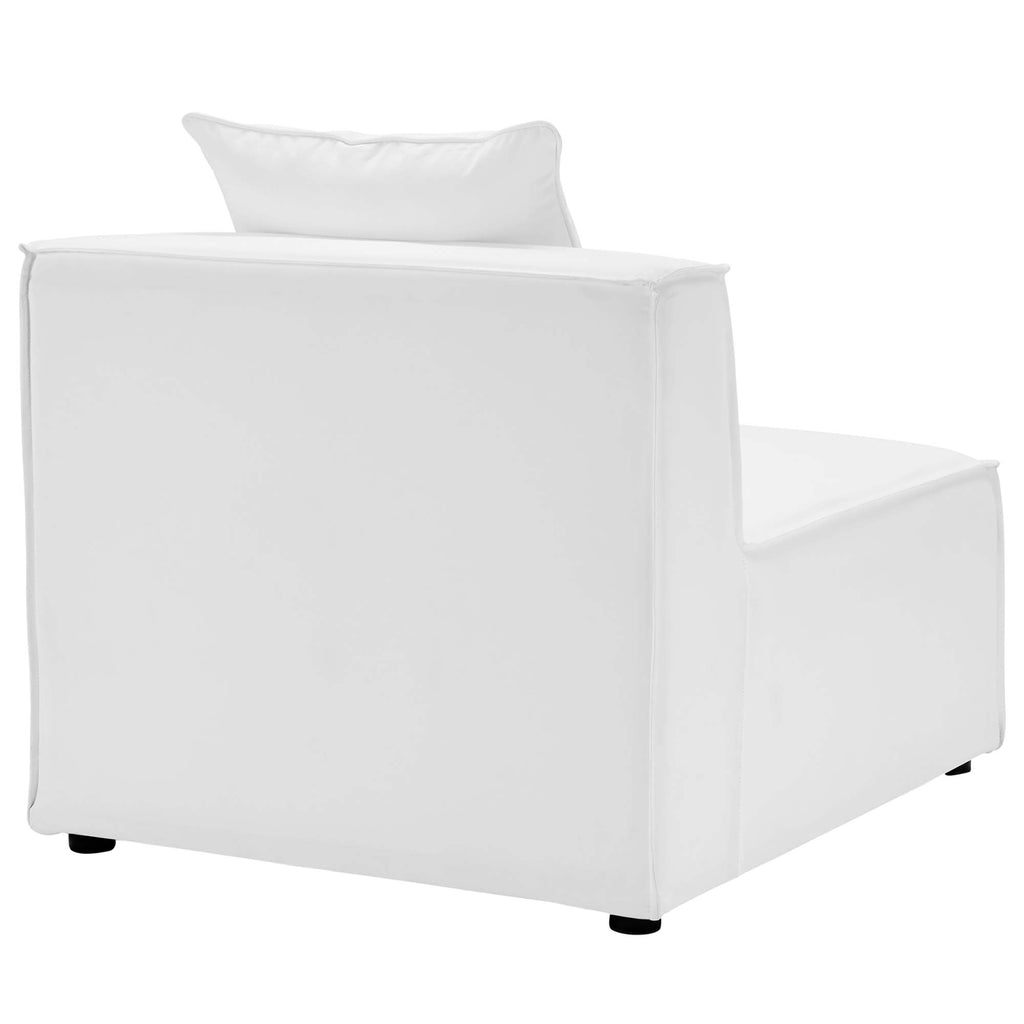 Saybrook 7-Piece Outdoor Patio Upholstered Sectional Sofa - White
