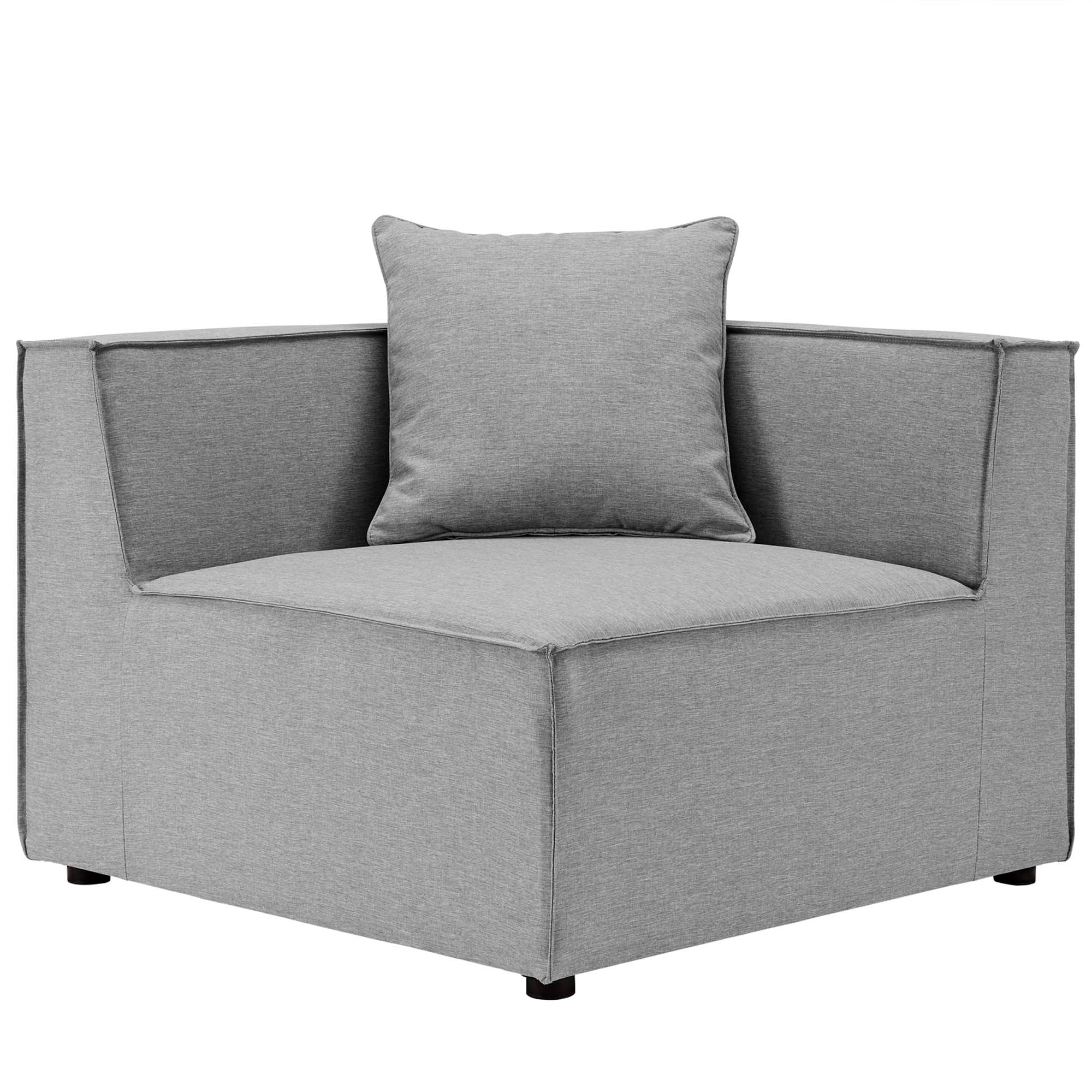 Saybrook 8-Piece Outdoor Patio Upholstered Sectional Sofa - Gray