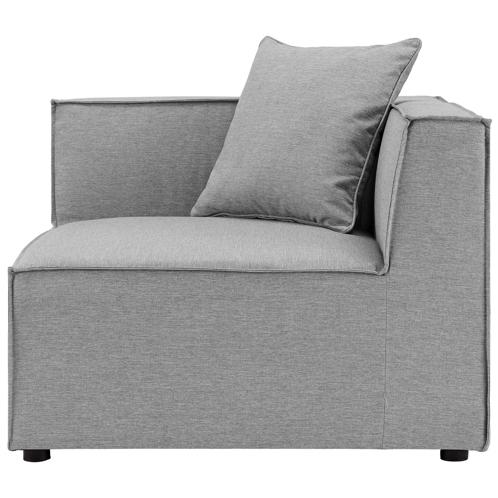 Saybrook 8-Piece Outdoor Patio Upholstered Sectional Sofa - Gray