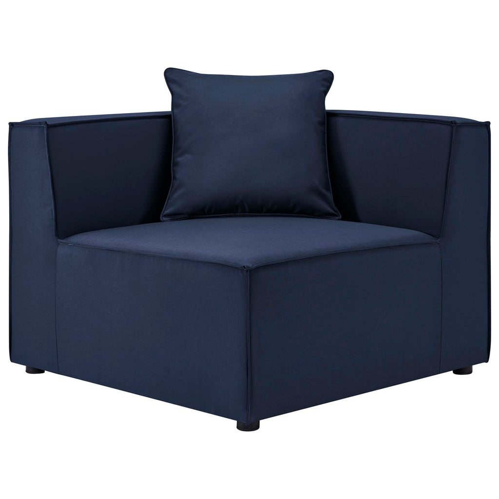 Saybrook 8-Piece Outdoor Patio Upholstered Sectional Sofa - Navy