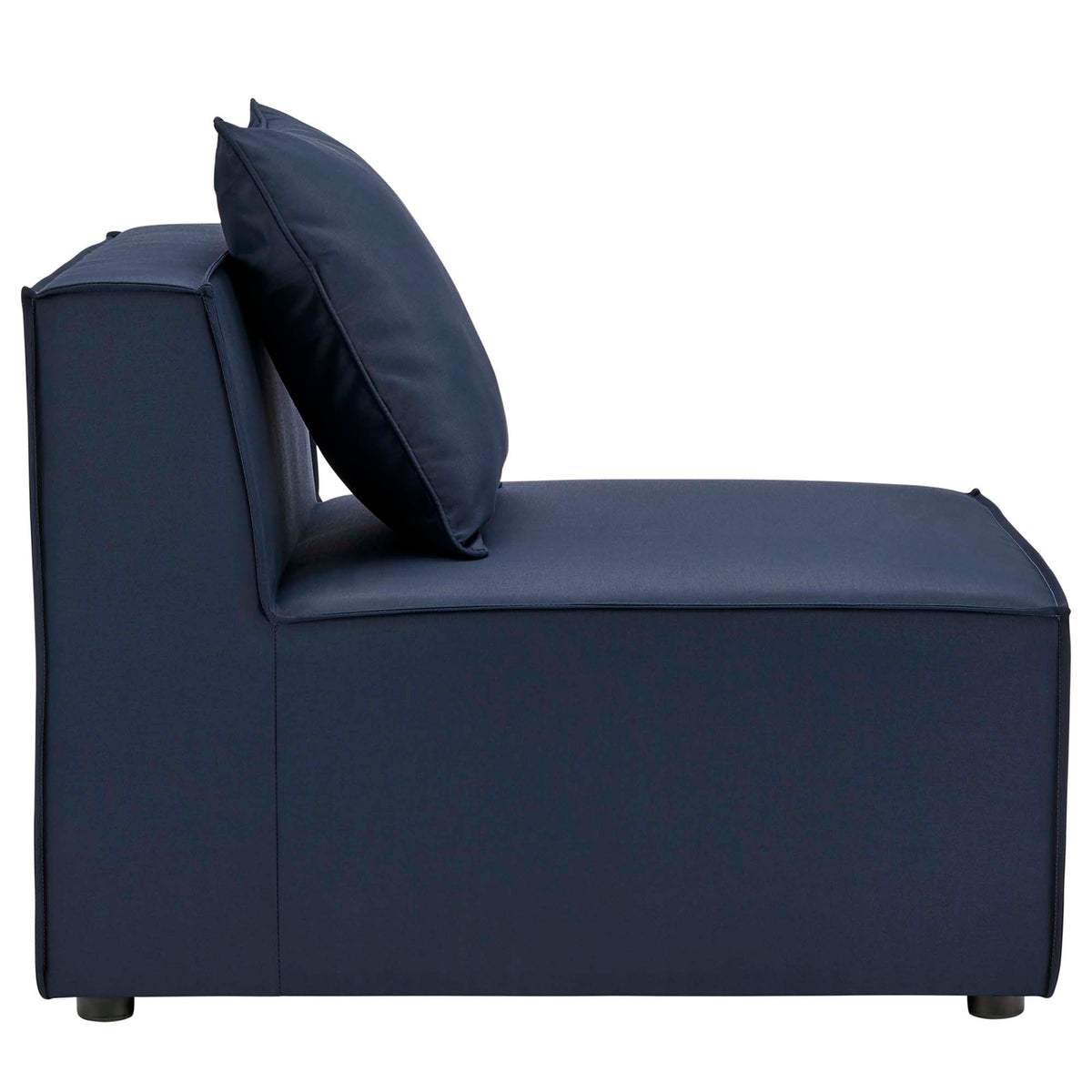 Saybrook 8-Piece Outdoor Patio Upholstered Sectional Sofa - Navy