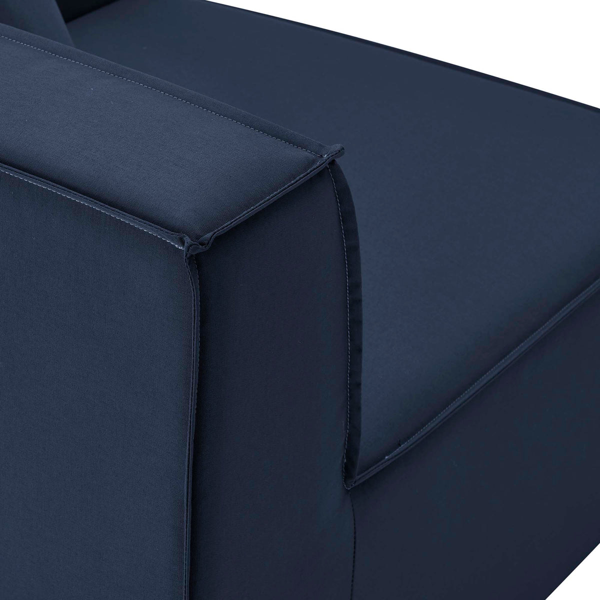Saybrook 8-Piece Outdoor Patio Upholstered Sectional Sofa - Navy