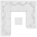 Saybrook 10-Piece Outdoor Patio Upholstered Sectional Sofa - White