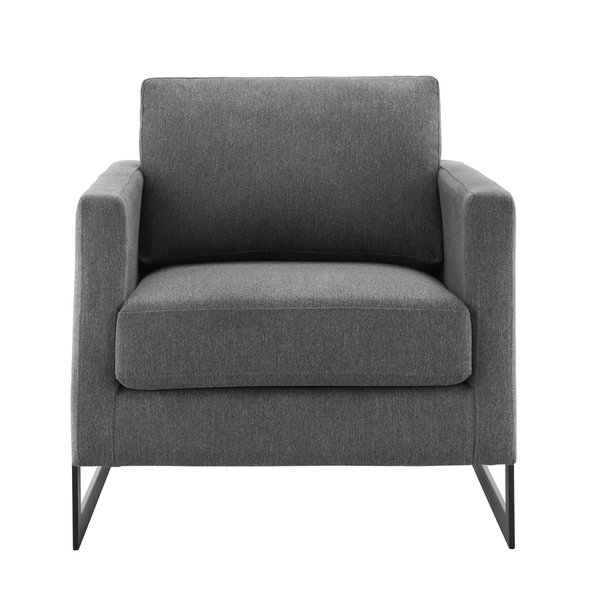 Posse Upholstered Fabric Accent Chair - Black Charcoal