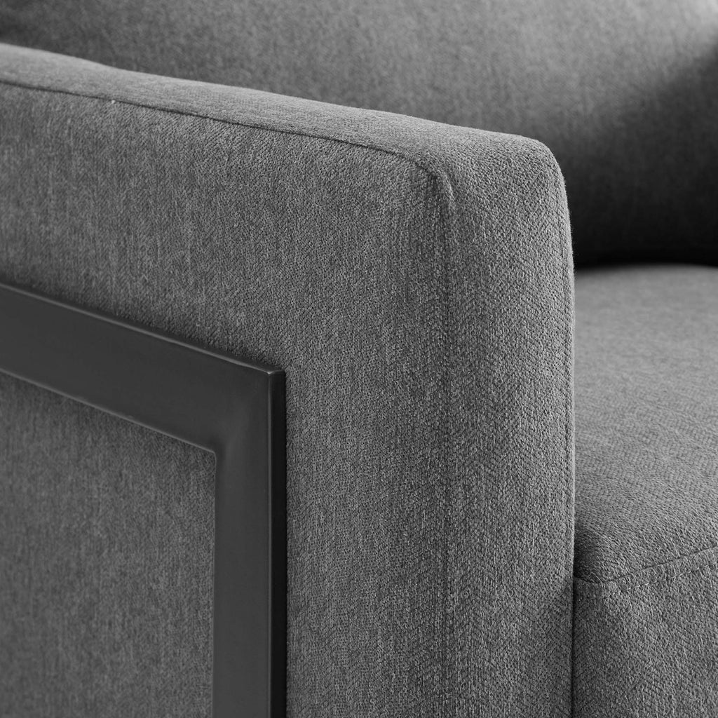 Posse Upholstered Fabric Accent Chair - Black Charcoal