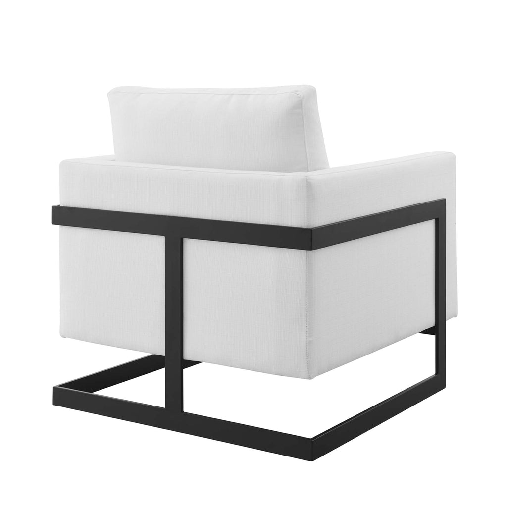 Posse Upholstered Fabric Accent Chair - Black White