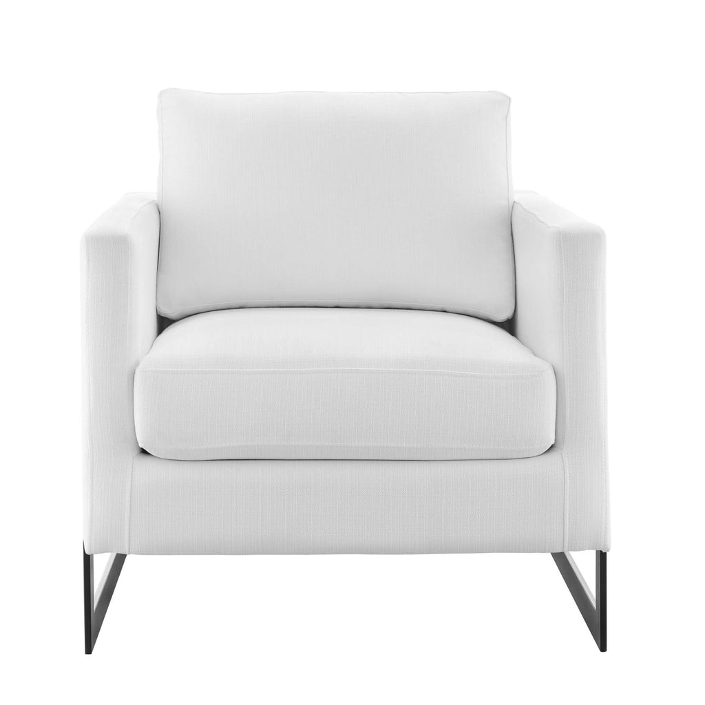 Posse Upholstered Fabric Accent Chair - Black White