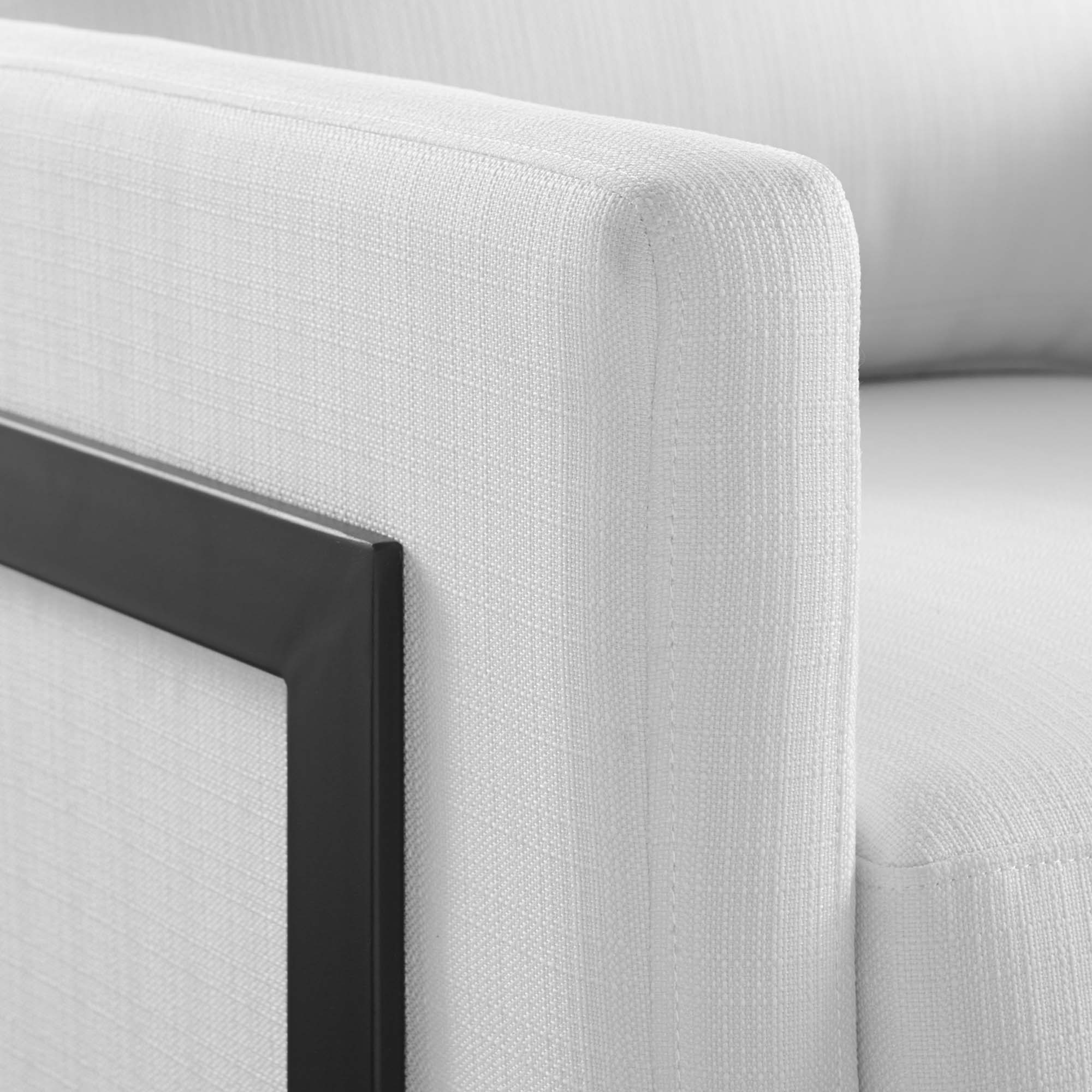Posse Upholstered Fabric Accent Chair - Black White