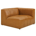 Bartlett Vegan Leather Right-Arm Chair - Tan