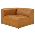 Bartlett Vegan Leather Left-Arm Chair - Tan