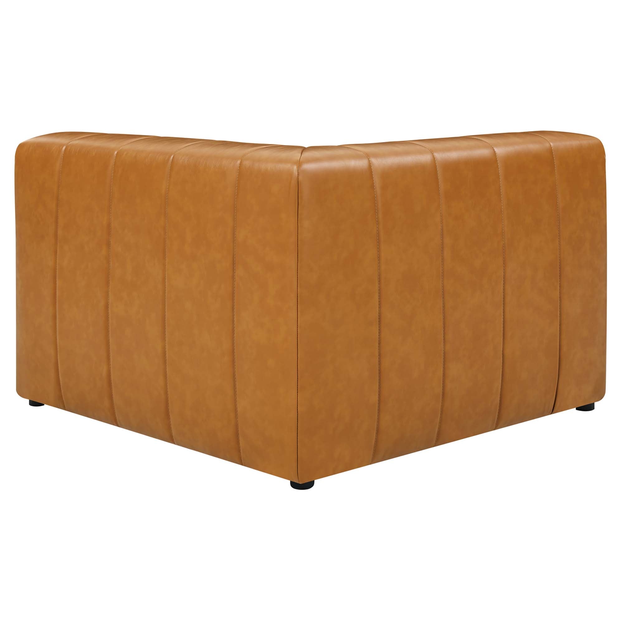 Bartlett Vegan Leather Left-Arm Chair - Tan