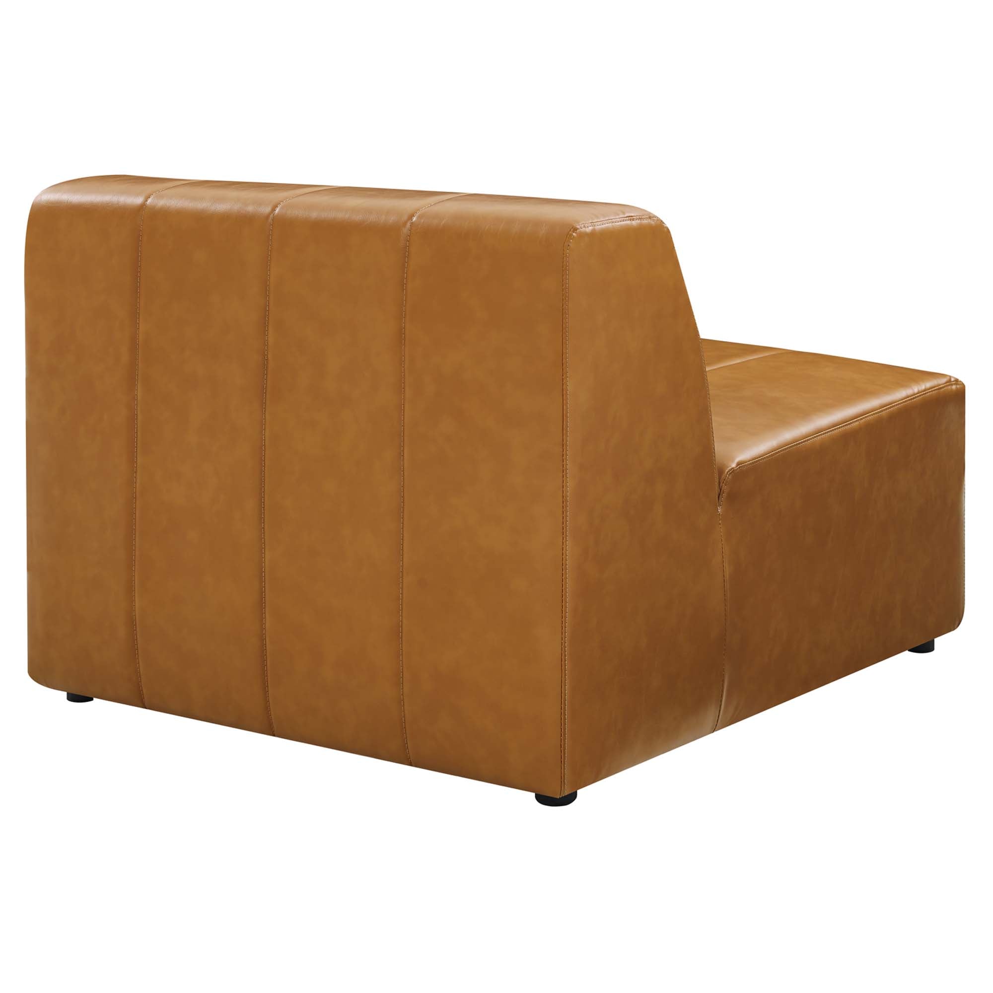 Bartlett Vegan Leather Armless Chair - Tan