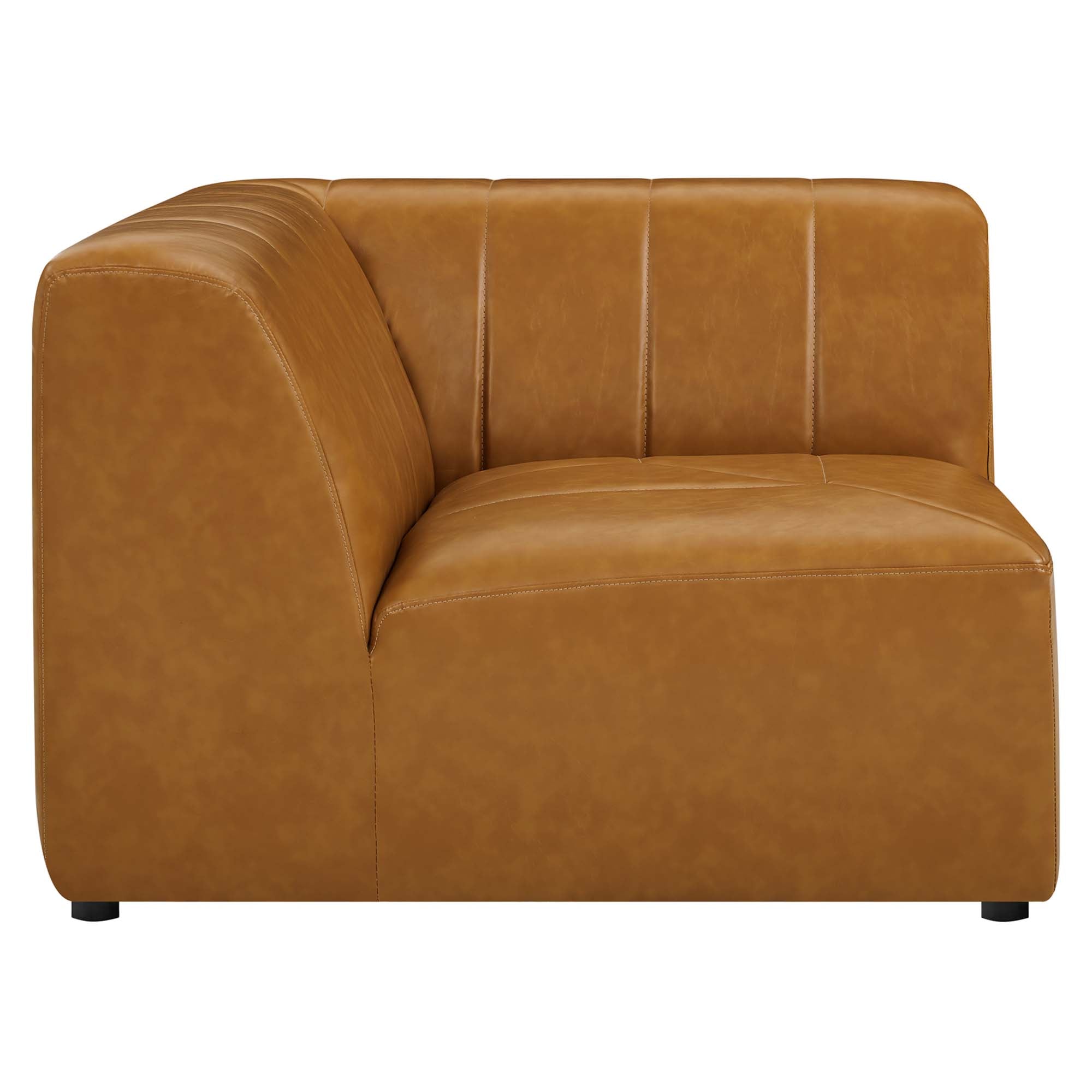 Bartlett Vegan Leather Corner Chair - Tan