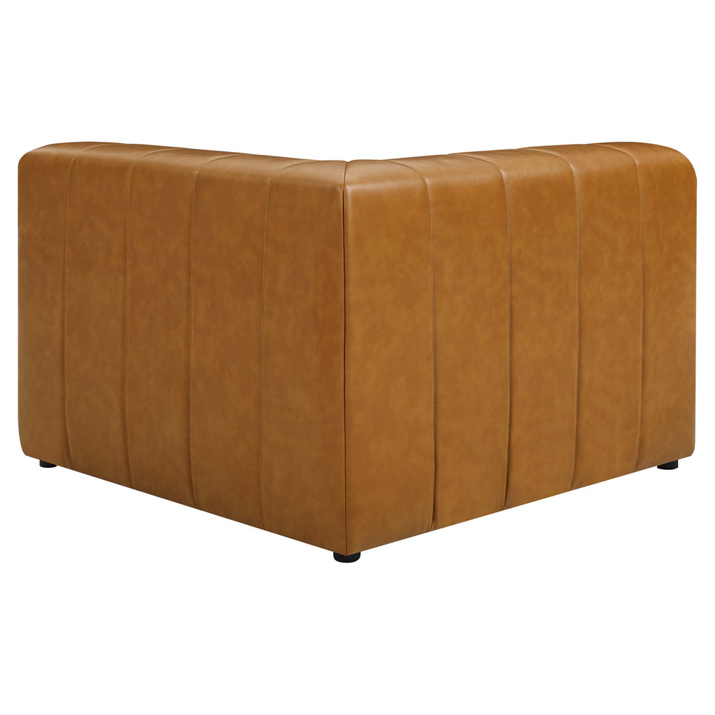 Bartlett Vegan Leather Corner Chair - Tan