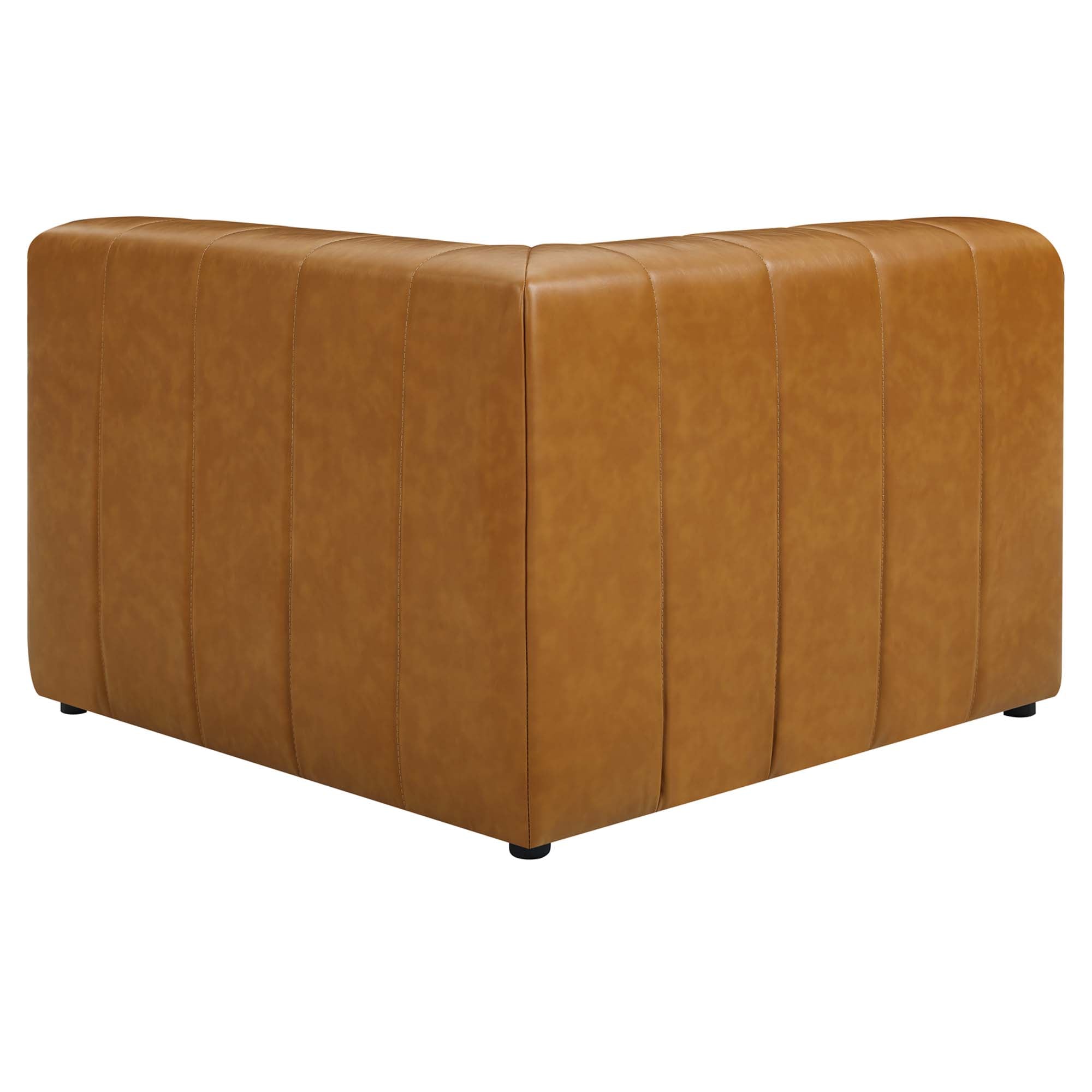 Bartlett Vegan Leather Corner Chair - Tan