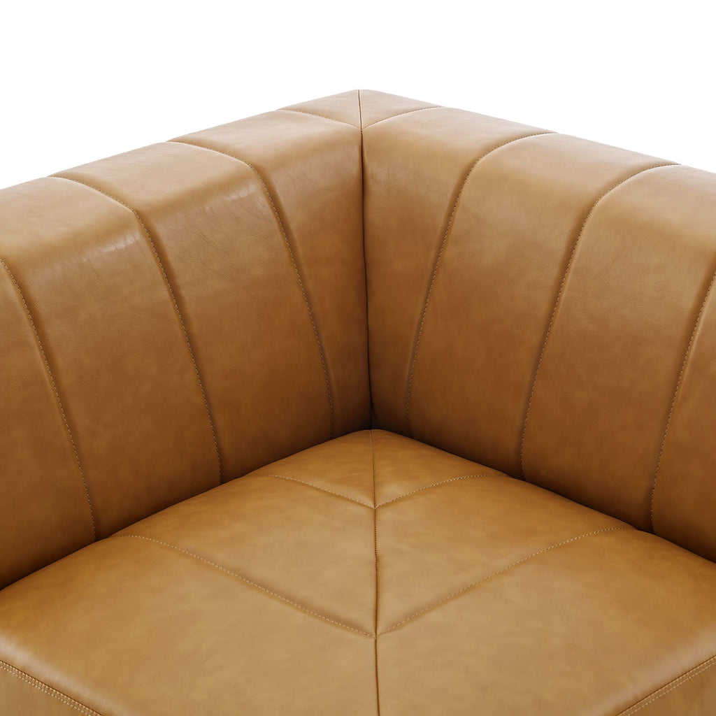 Bartlett Vegan Leather Corner Chair - Tan
