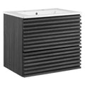 Render 24" Wall-Mount Bathroom Vanity - Charcoal White