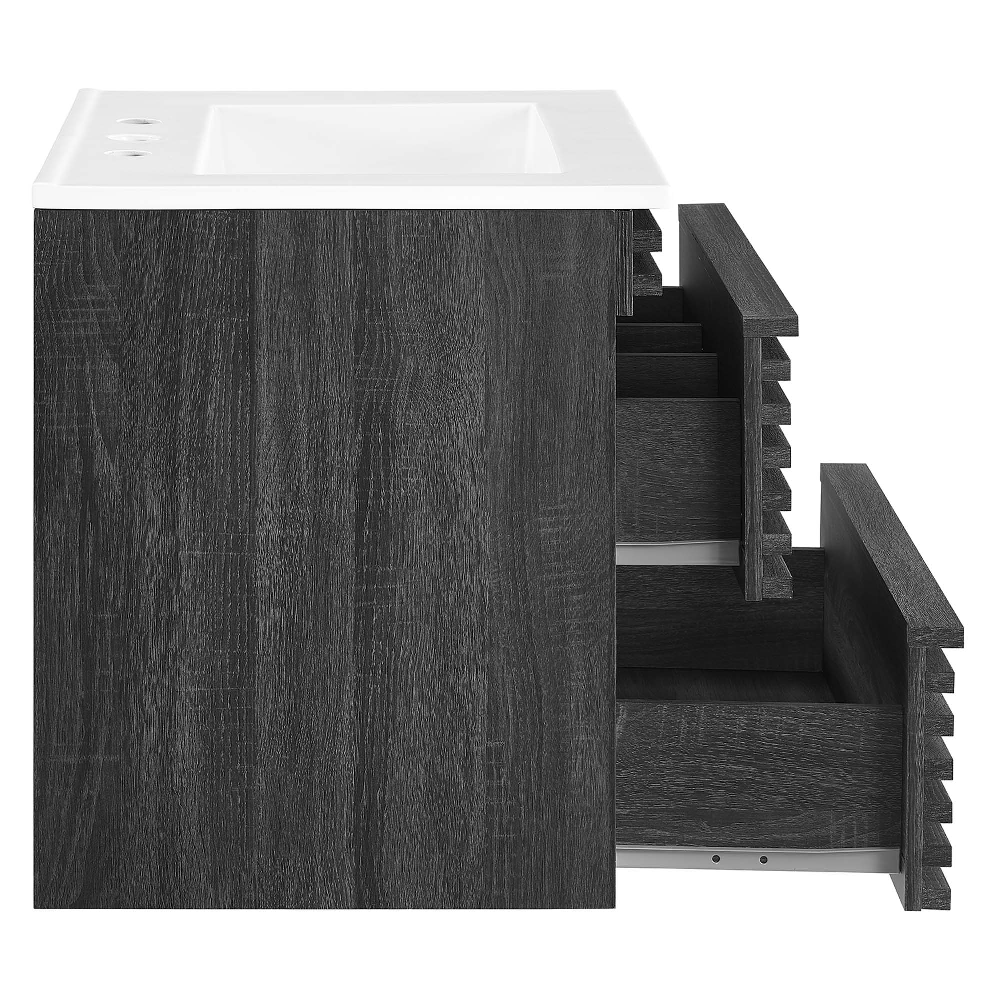 Render 24" Wall-Mount Bathroom Vanity - Charcoal White