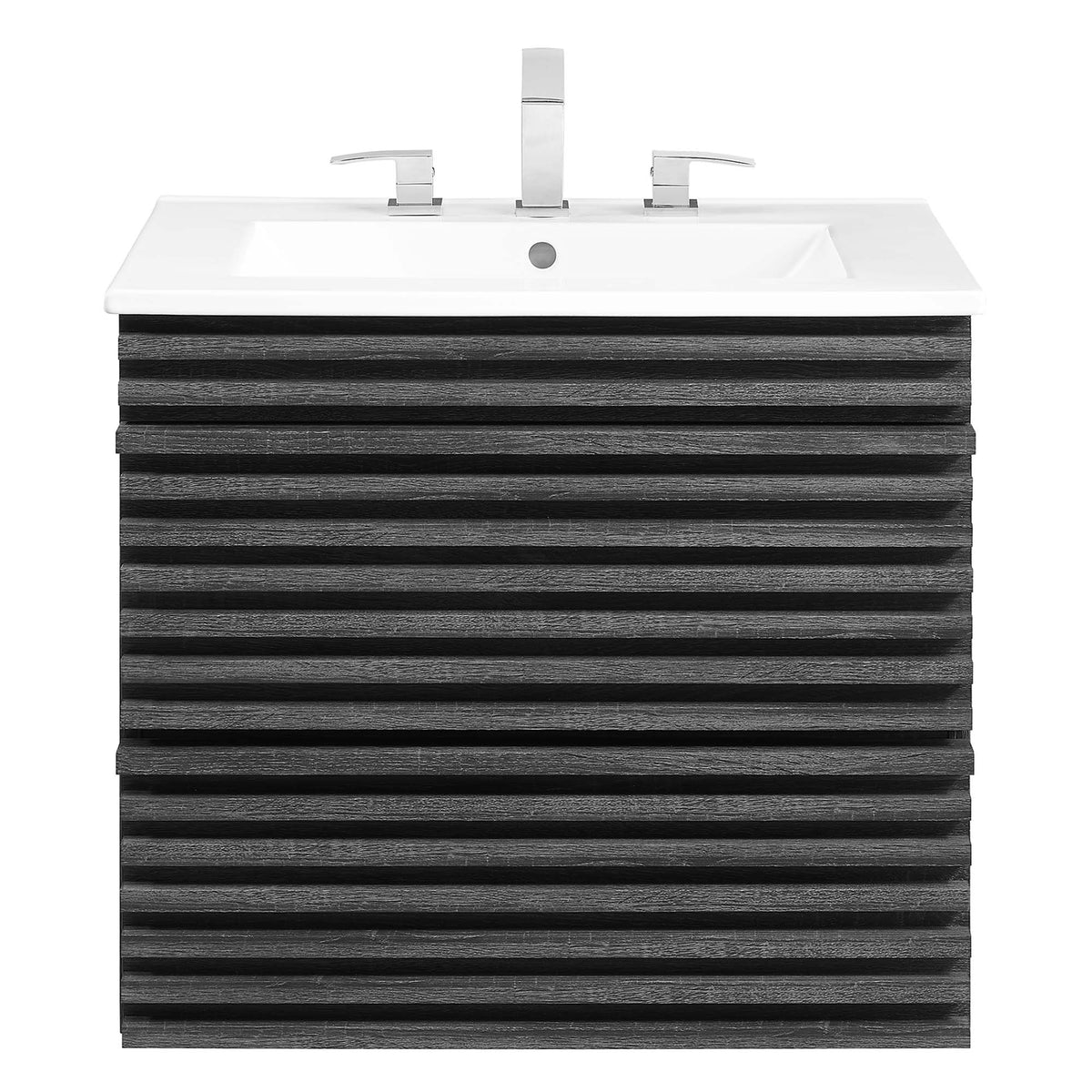 Render 24" Wall-Mount Bathroom Vanity - Charcoal White