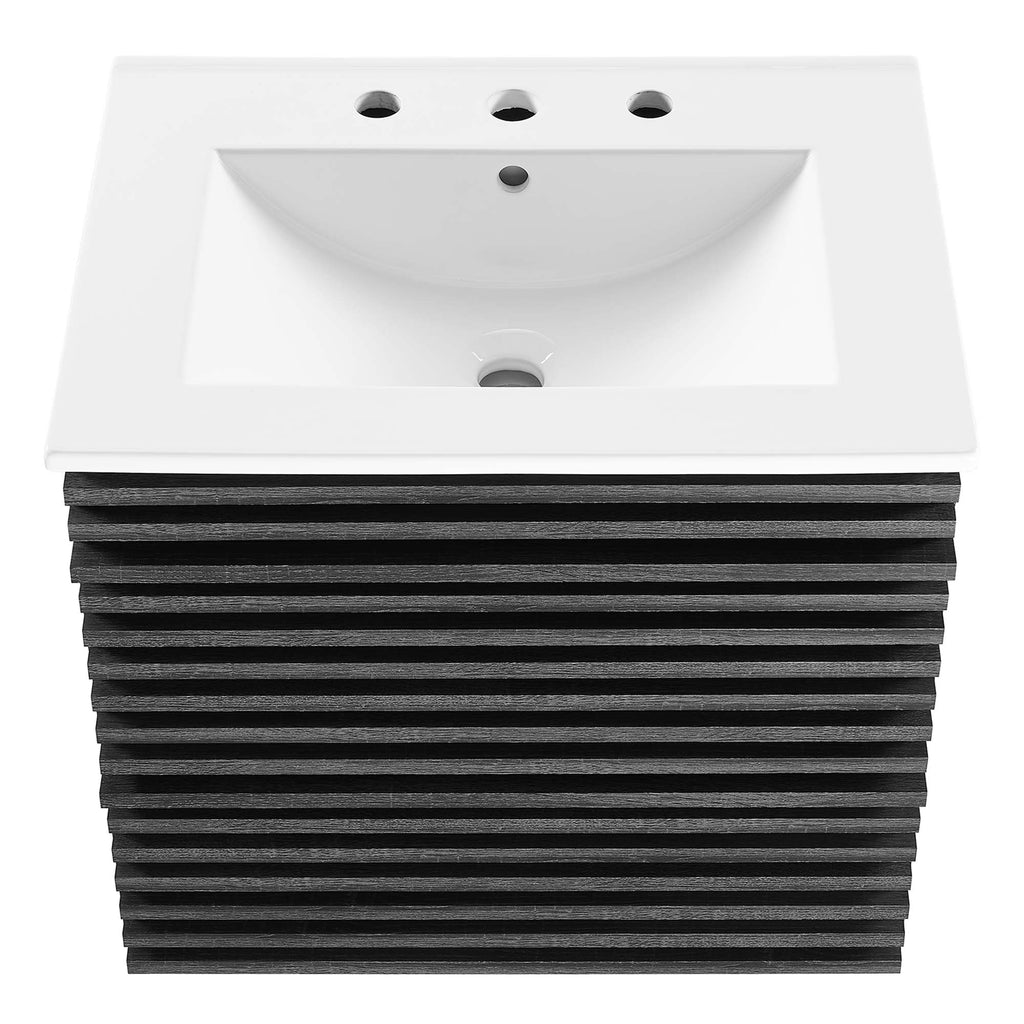 Render 24" Wall-Mount Bathroom Vanity - Charcoal White